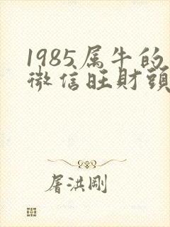 1985属牛的微信旺财头像