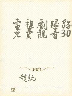 电视剧归路全集免费观看30集