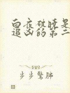白夜破晓是白夜追凶的第二部吗
