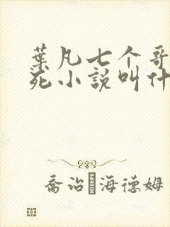 叶凡七个哥哥战死小说叫什么名字