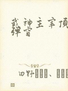 武神主宰顶点无弹窗