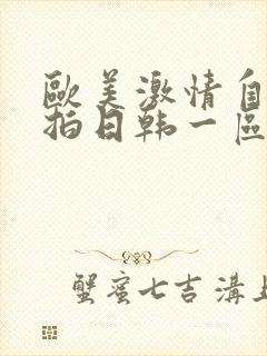 欧美激情自拍偷拍日韩一区