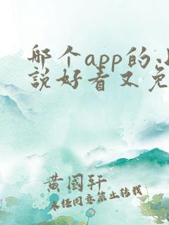 哪个app的小说好看又免费