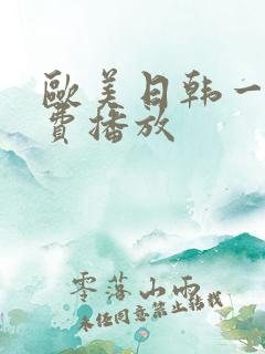 欧美日韩一级免费播放