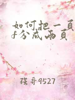 如何把一页pdf分成两页