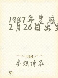 1987年农历2月26日出生命运如何
