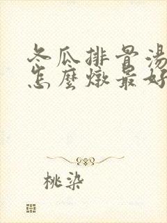 冬瓜排骨汤玉米怎么炖最好喝