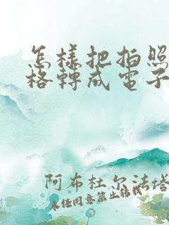 怎样把拍照的表格转成电子版文件