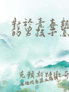 对于青春期叛逆的男孩子怎么办