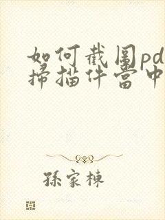 如何截图pdf扫描件当中的一页