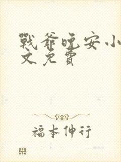 战爷晚安小说全文免费