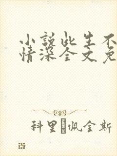 小说此生不负你情深全文免费阅读