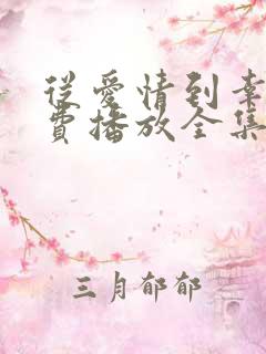 从爱情到幸福免费播放全集高清版电视剧
