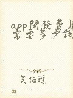 app开发费用需要多少钱