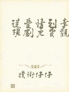从爱情到幸福电视剧免费观看全集