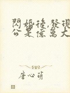 闪婚后,发现老公是亿万大佬免费完整版