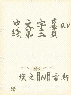 中文字幕av在线第三页