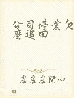 公司停业欠款怎么追回