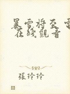 暴雪将至 电影 在线观看