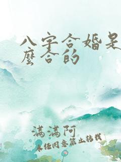 八字合婚是按什么合的