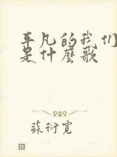 平凡的我们歌词是什么歌