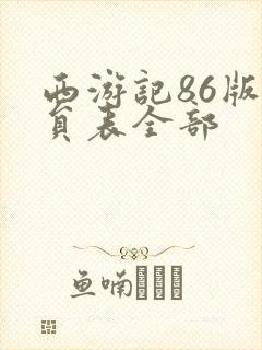 西游记86版演员表全部