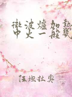 微波炉加热饭菜中火一般几分钟