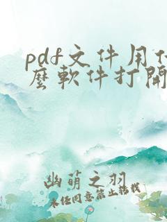 pdf文件用什么软件打开可以编辑