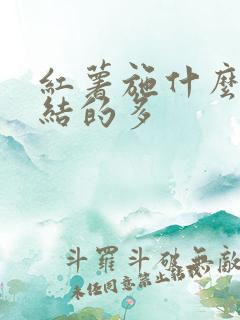 红薯施什么肥料结的多