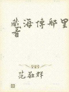 藏海传哪里可以看