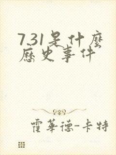 7.31是什么历史事件