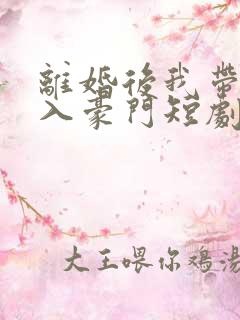离婚后我带崽嫁入豪门短剧