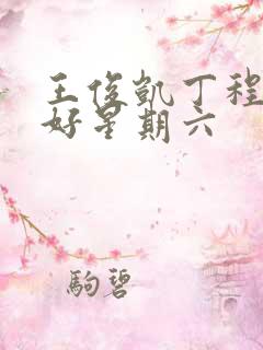 王俊凯丁程鑫你好星期六