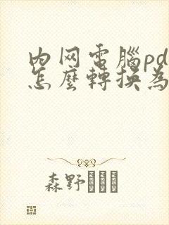 内网电脑pdf怎么转换为word