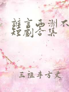谁言西洲不知意短剧合集