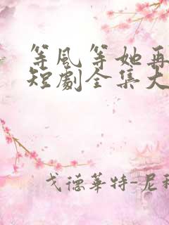 等风等她再回头短剧全集大结局