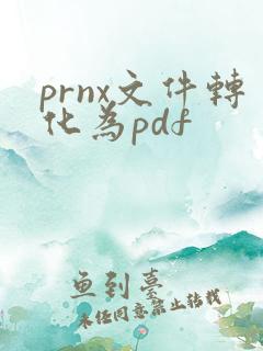prnx文件转化为pdf
