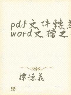 pdf文件转为word文档之后乱了怎么办