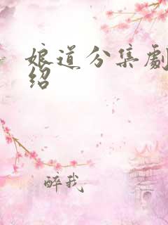 娘道分集剧情介绍