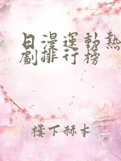 日漫运动热血番剧排行榜