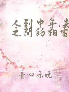 人到中年,夫妻之间的相处之道