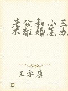 老公和小三不断不离婚怎办
