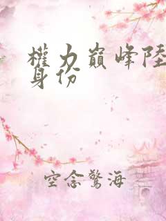 权力巅峰陆皓的身份