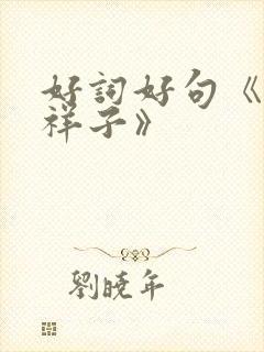 好词好句《骆驼祥子》