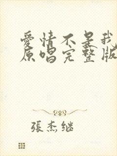 爱情不是我想象原唱完整版