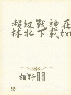超级战神在都市林北下载txt