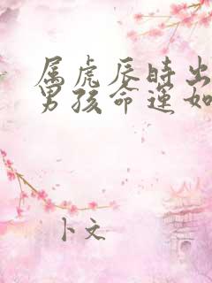 属虎辰时出生的男孩命运如何