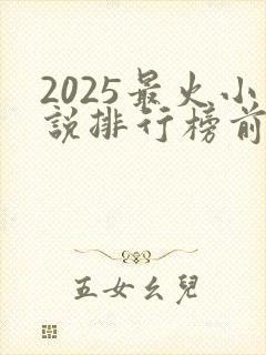 2025最火小说排行榜前十名