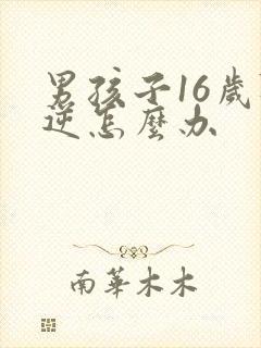 男孩子16岁叛逆怎么办