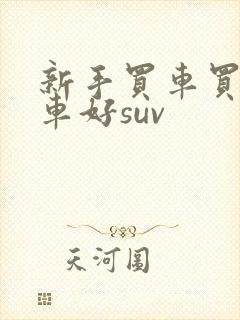 新手买车买什么车好suv